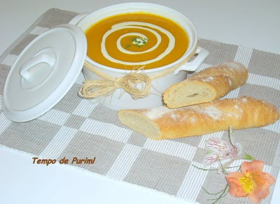 Sopa de cenoura com gengibre e laranja