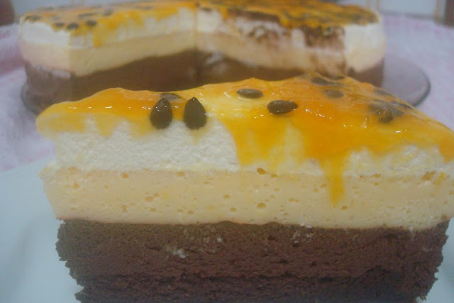 Torta Mousse de Chocolate e Maracuja