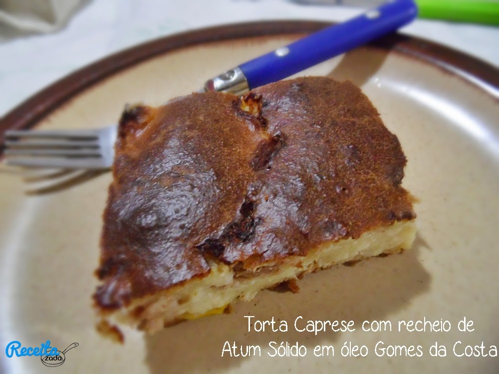 Torta Caprese c/ recheio de Atum Sólido em óleo Gomes da Costa