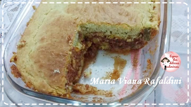 Torta salgada de carne moída e legumes, de Maria Viana Rafaldini