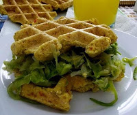 Waffles de Farinha de Grão-de-Bico (vegana)