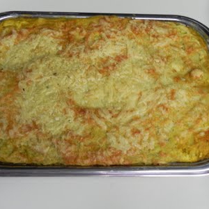 Torta de Grão de Bico, Batatas e Palmito.