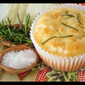 Muffin Salgado com Queijo Branco e Flor de Sal