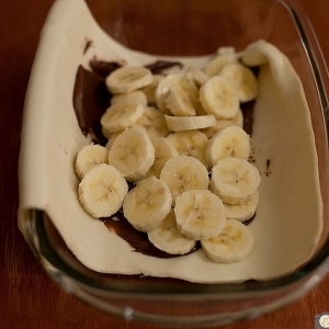 Massa folhada: banana com nutella