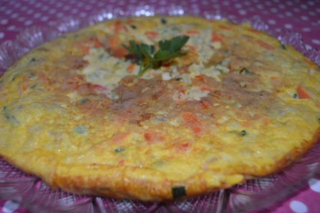 omelete de legumes e atum