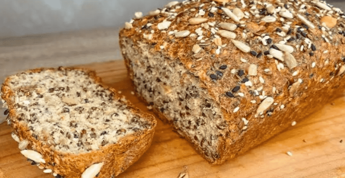 Pão de aveia rápido para o café da manhã: sem farinha, sem açúcar, sem óleo, sem glúten