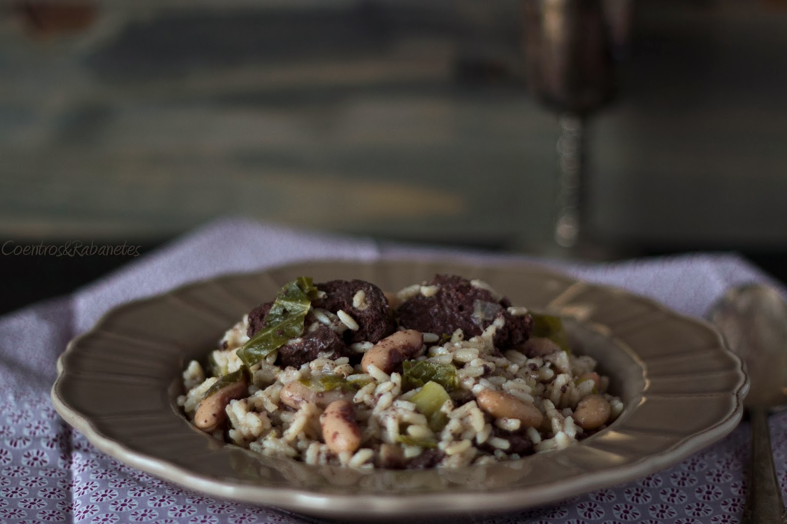 Arroz de feijão, couve e morcela | Bean, cabbage and black sausage rice