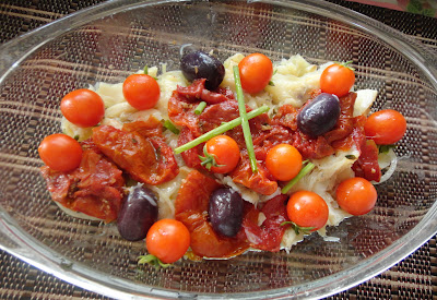 Bacalhau com tomate seco