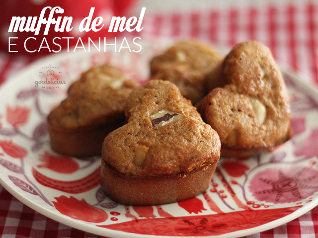Muffins de Mel e Castanha