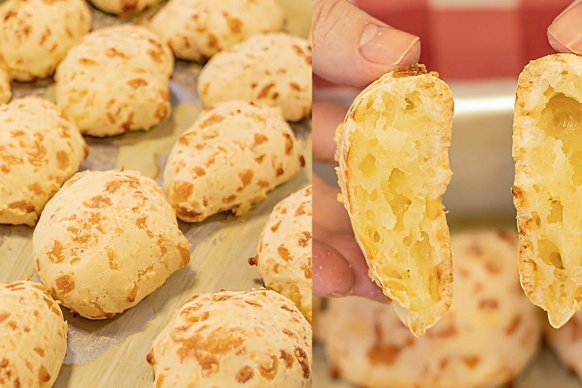 Pão de queijo mexido à mão: não precisa sovar e você coloca na forma às colheradas