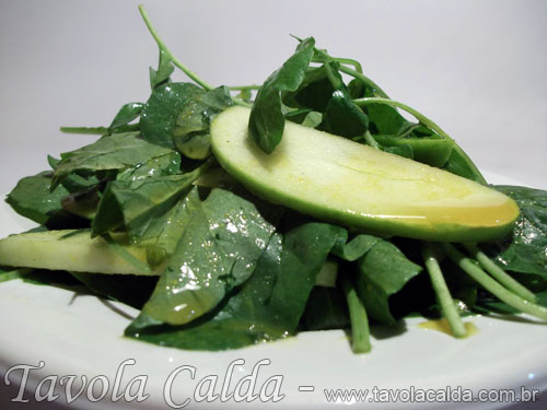 Salada de Agrião com Maçã Verde