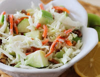 Salada de Repolho com Cenoura e Maçã Verde (vegana)